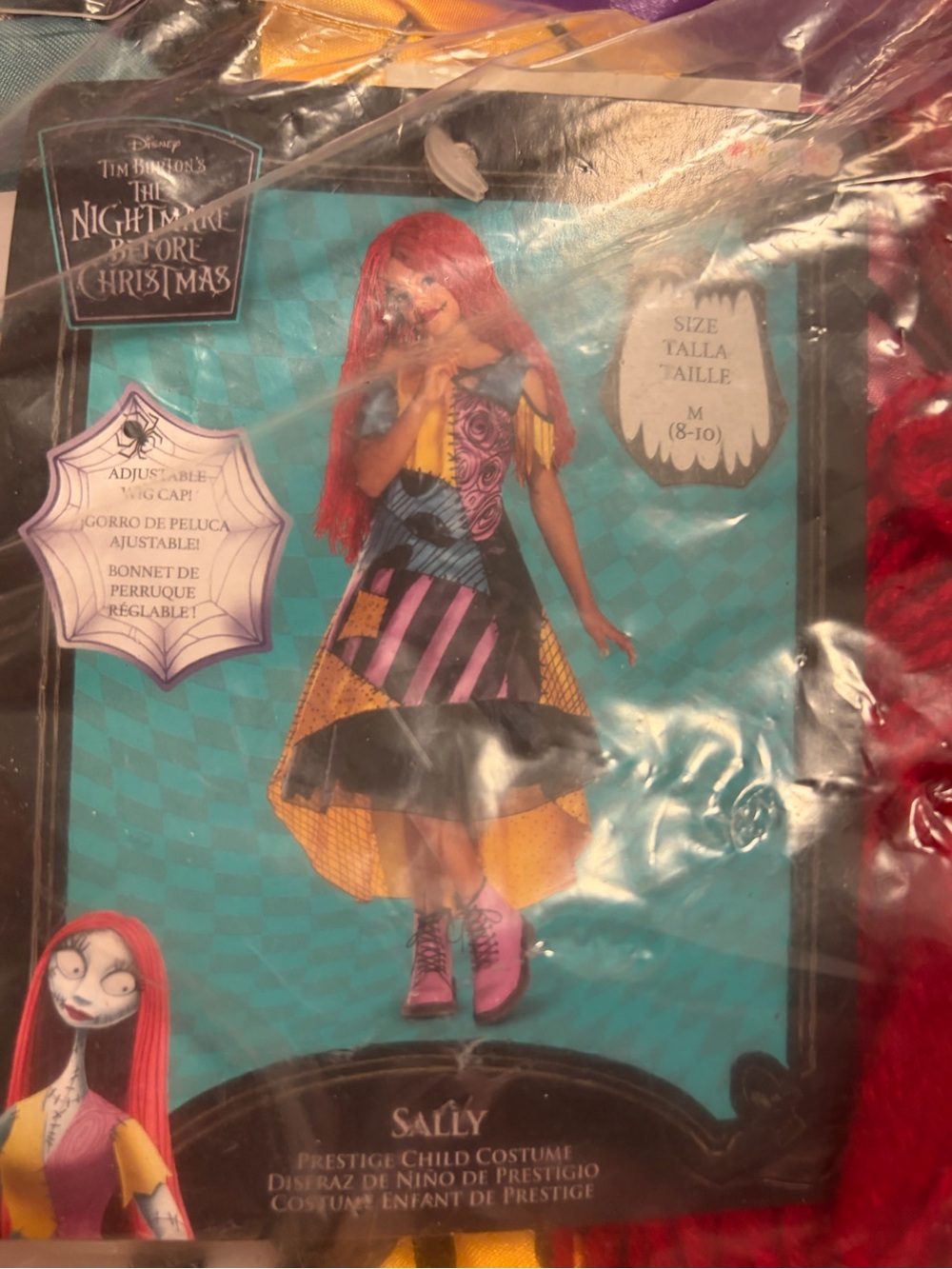 Sally Kids Halloween Costume Dress with Wig NWT kids size 9 / 10